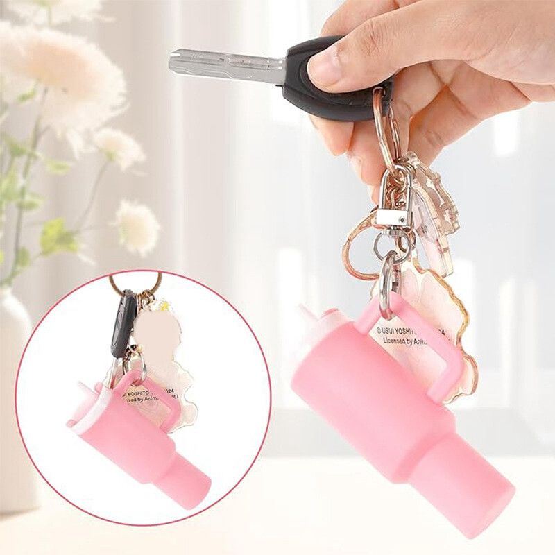 Mini Stanley Style Tumbler Keychain With Mini Storage inside