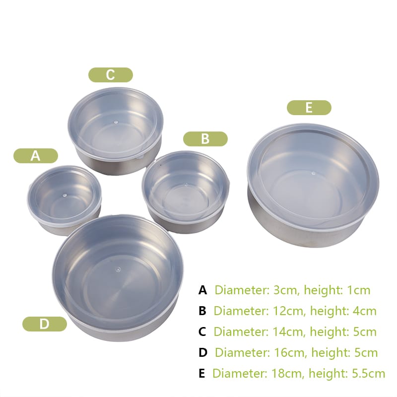 5 Pieces Stainless Steel Food Container Storage Mixing Bowl Set