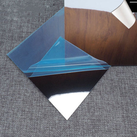 12pcs Square Mirror Tile Adhesive DIY Wall Sticker 15cmx15cm