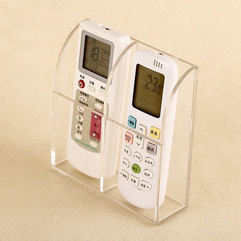 1 / 2 / 3 Slot Clear/Black Acrylic Wall Mounted Desk TV Air Conditioner Remote Control / Mobile Storage Holder Organizer Stand