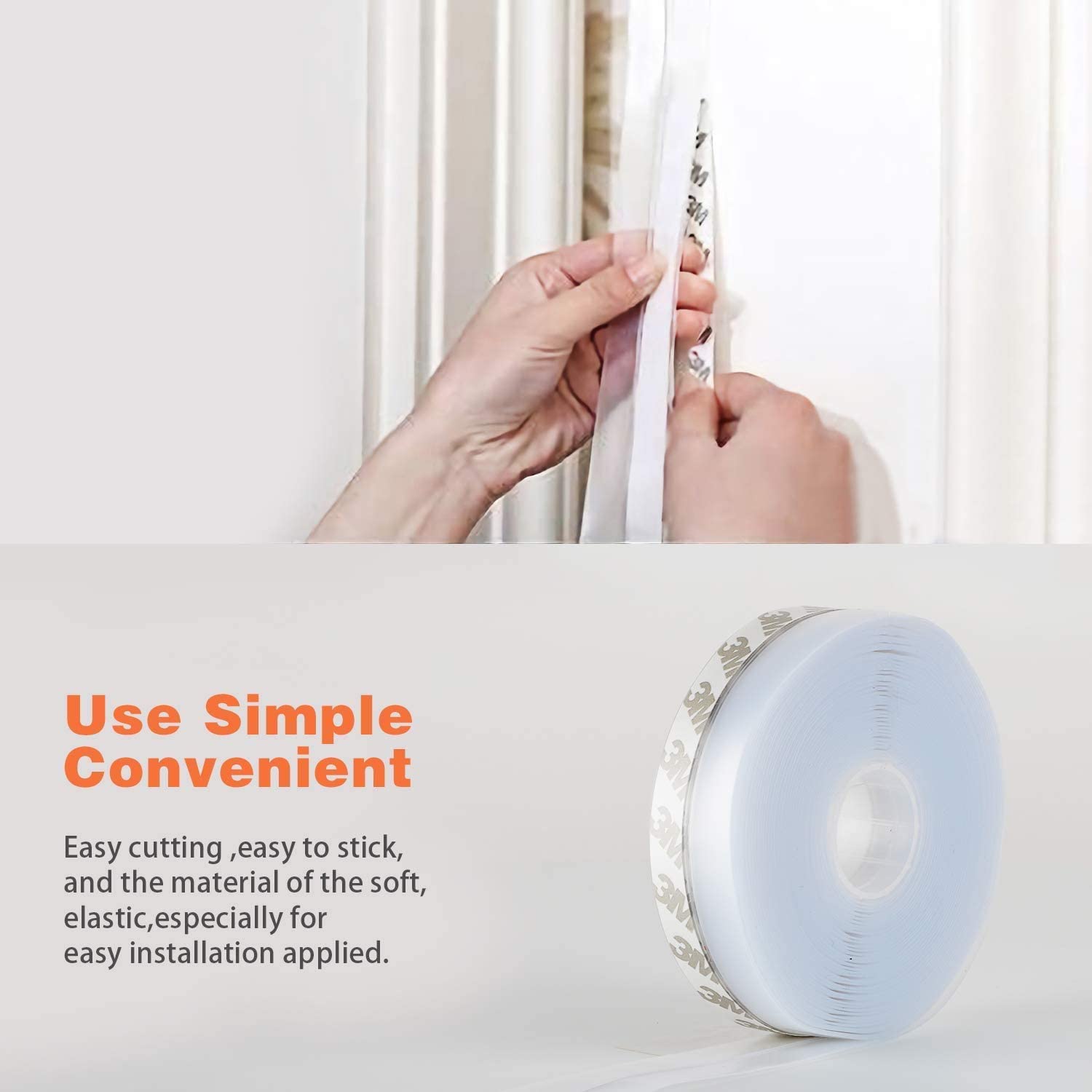 Windproof Silicone Sealing Tape For Window And Door Seam/ Reduce Noise/Waterproof/Insect Prevention - Mashkoor.pk
