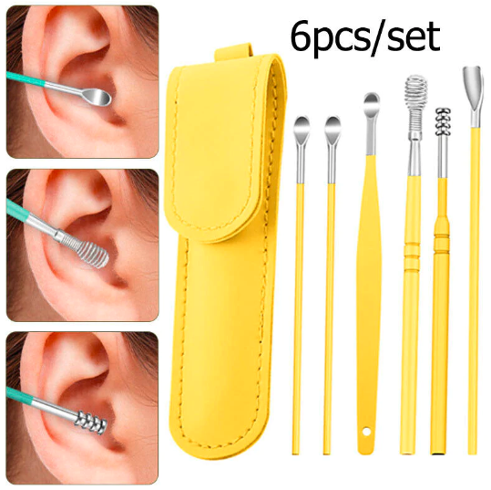 Set Of 6 Ear Pick Earwax Removal Kit, Ear Care Set, Ear Wax Removal Tool