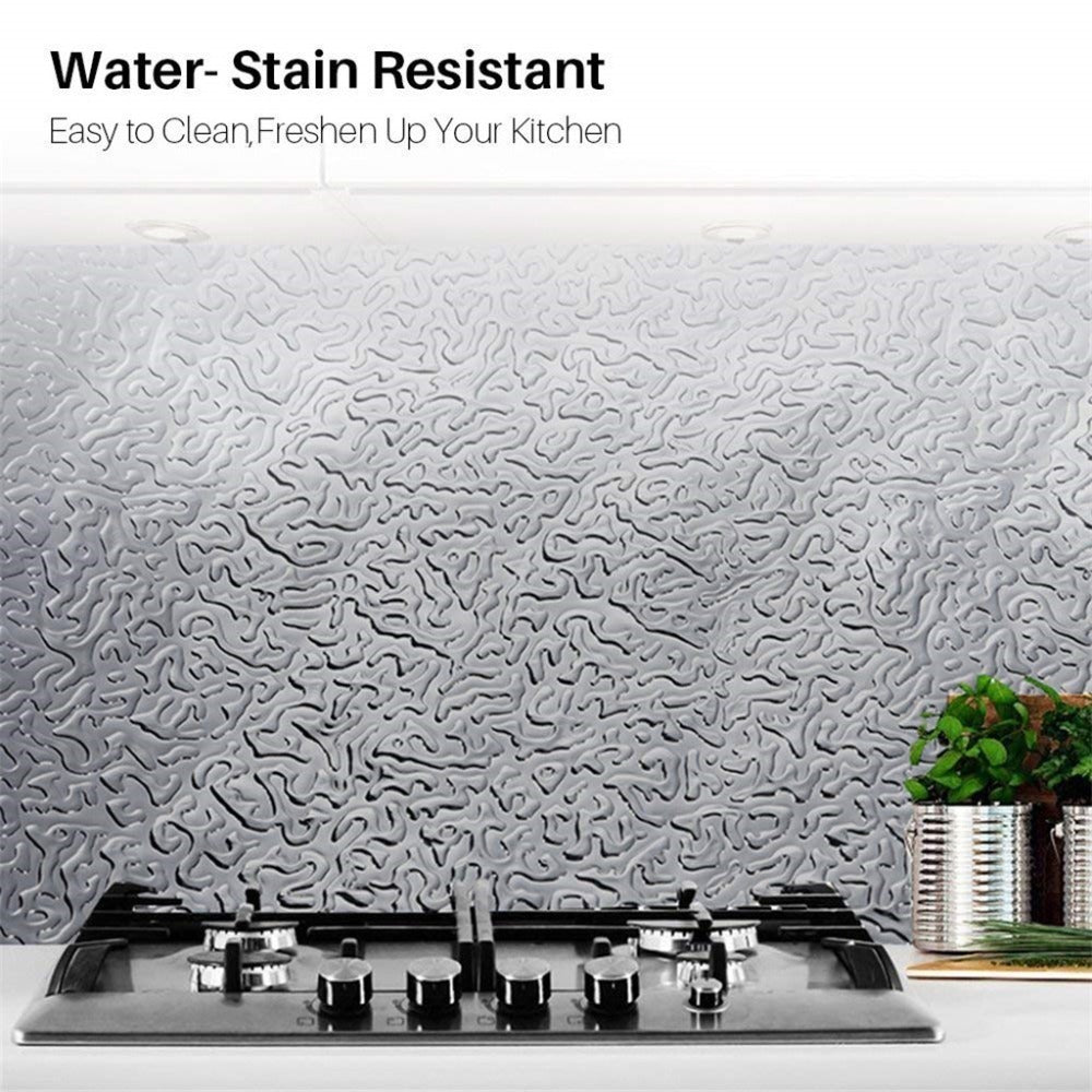 Self-Adhesive Waterproof Kitchen Oil-Proof Stickers Moisture-Proof Aluminum Foil