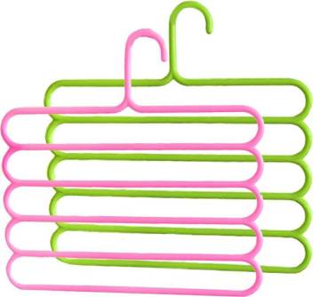 New Multi Purpose Clothes Hanger 5 Layers Pants Hanger Cloth Rack Multi-Layer Storage Scarf Tie Space-Saving Clothes Hanger