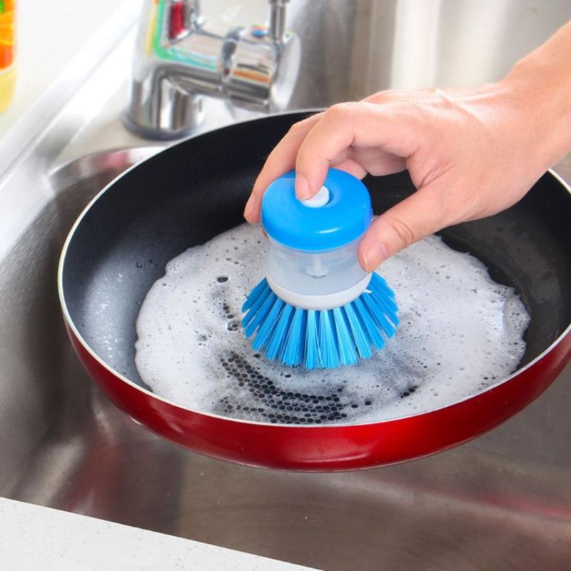 Washing Brush with Liquid Soap Dispenser-Multipurpose