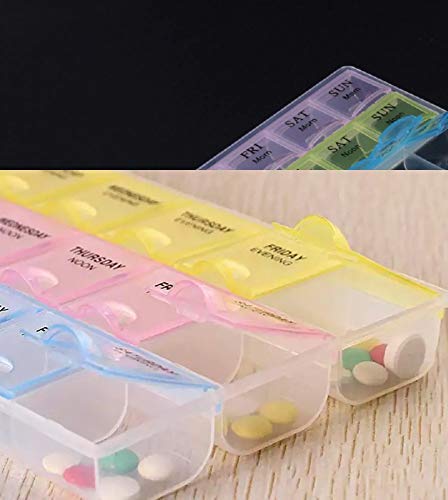 1PCS 3 Row 21 Squares Weekly 7 Days Tablet Pill Box Holder Medicine Storage