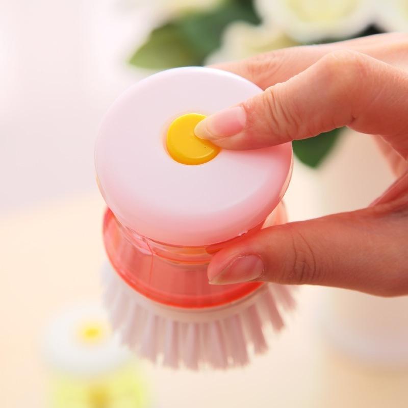 Washing Brush with Liquid Soap Dispenser-Multipurpose