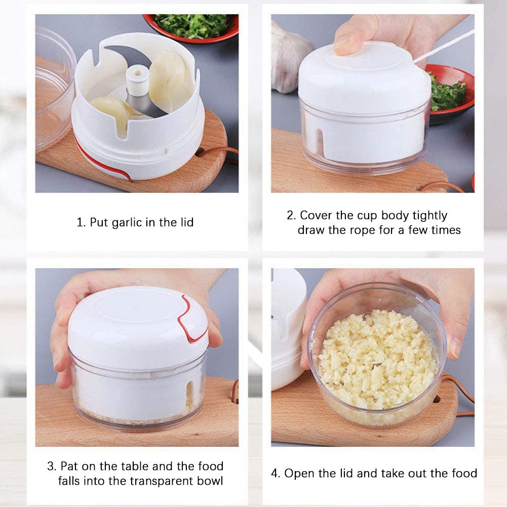 Fast Garlic Slicer Household Mincing Machine Minced Hand Pull Grinder