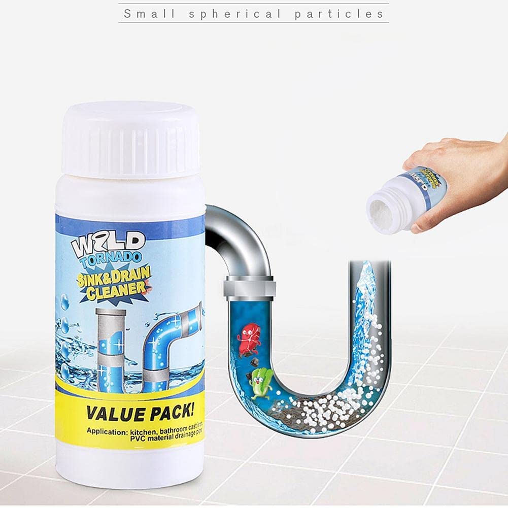 Drain Rescue Combo : Mini Drain Plunger & Powerful Sink & Drain Blockage Cleaner Powder