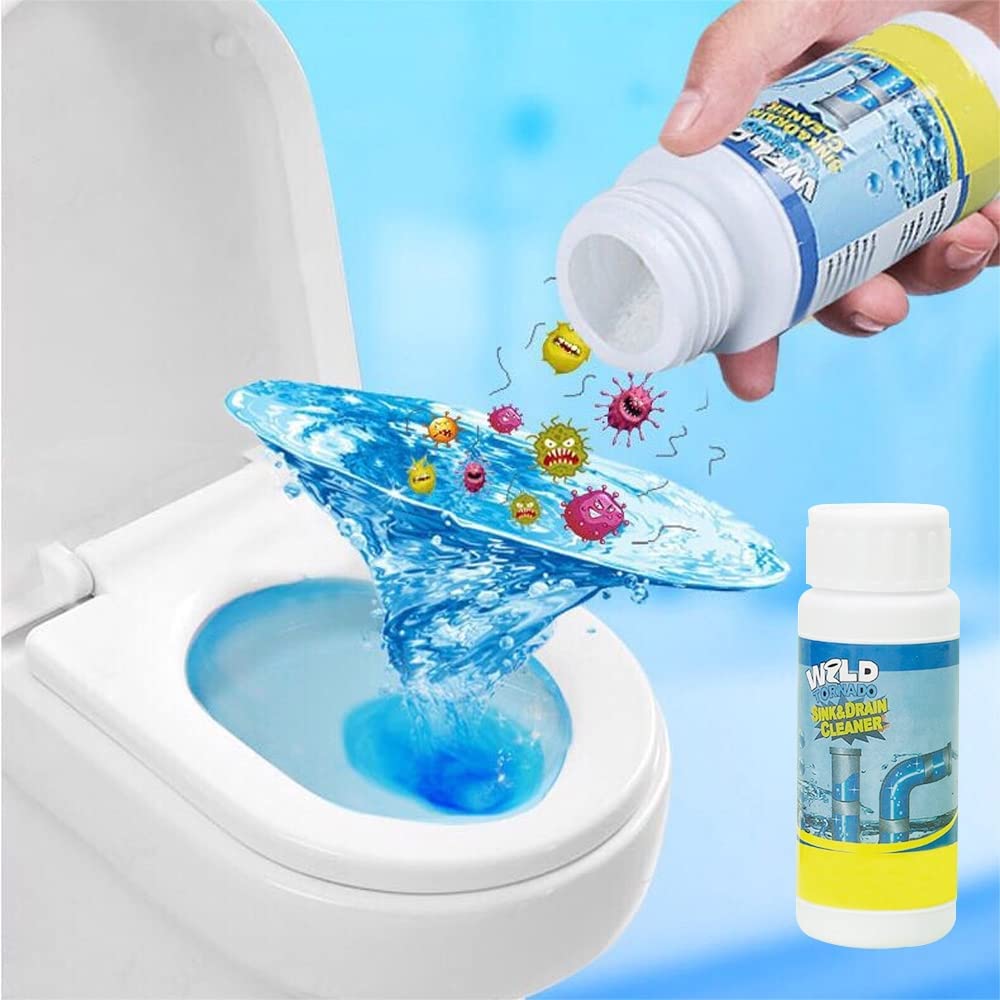 Drain Rescue Combo : Mini Drain Plunger & Powerful Sink & Drain Blockage Cleaner Powder