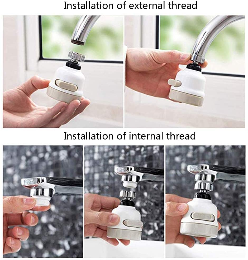 3 Modes Adjustable ABS Water Saving Tap with Aerator Nozzle