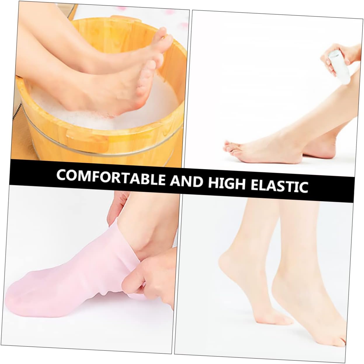 1Pair Reusable Silicone Foot Care Socks