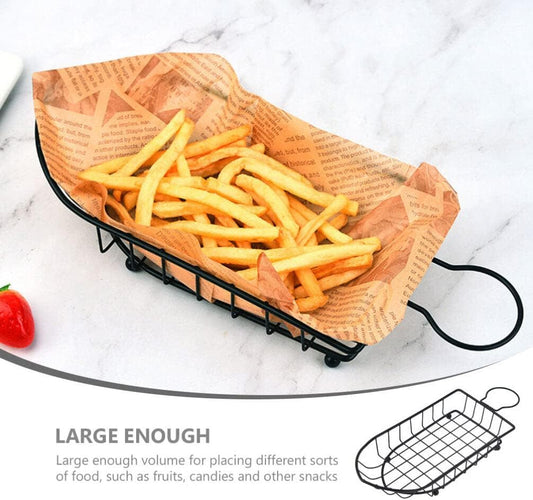 French Fries Basket Snack Bucket Chip Fried Chicken Storage Basket Food Frying Basket Oil Strainer Creative Tableware Container