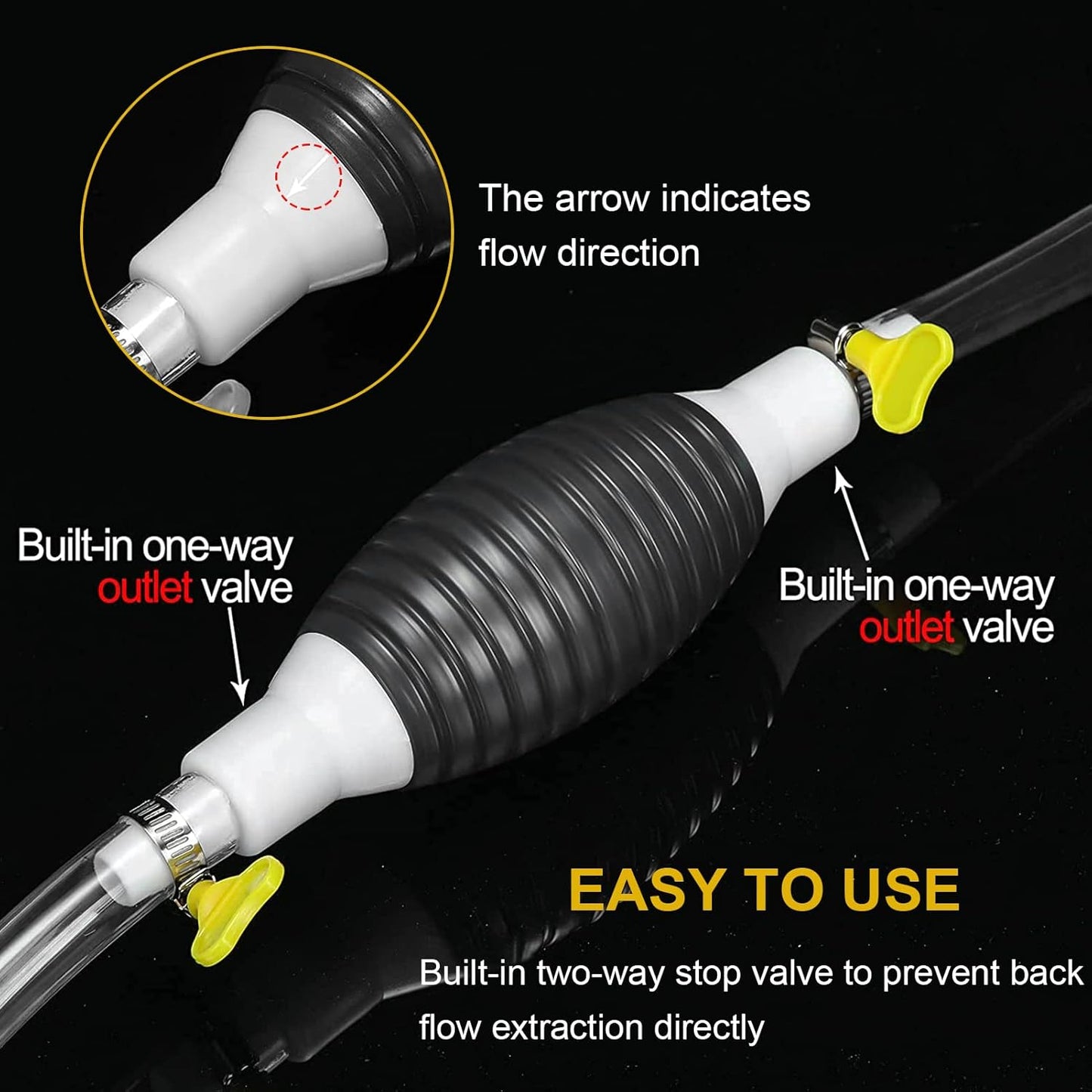 Oil Sucker Pump Manual Car Fuel Tank Suction Hose Oil Pump