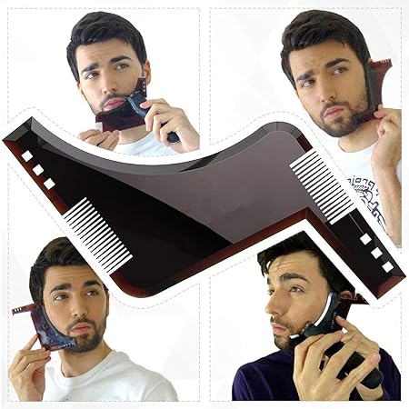 Men Beard Styling Template Stencil Beard Comb Men Beard Shaping Tool