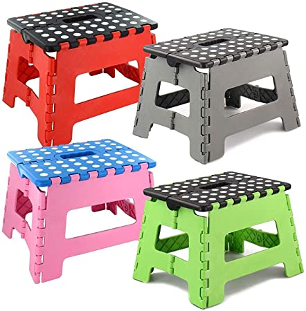 Folding Home Kids Children Plastic Step Stool Portable Folding