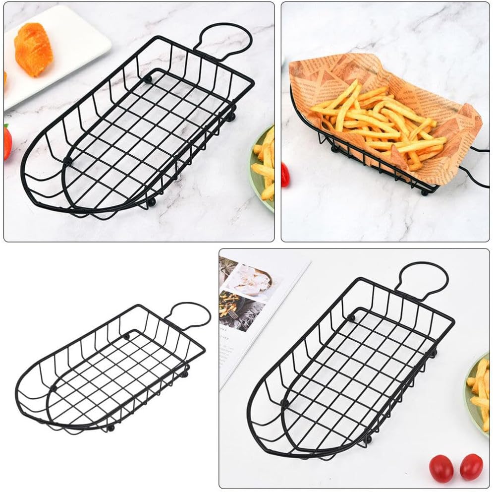 French Fries Basket Snack Bucket Chip Fried Chicken Storage Basket Food Frying Basket Oil Strainer Creative Tableware Container