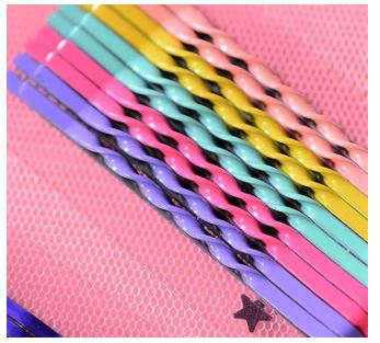 10pcs Ladies Colorful Hairpins Girls Curly Wavy Grips Hairstyle Hairgrips Women Bobby Pins Styling Hair Accessories