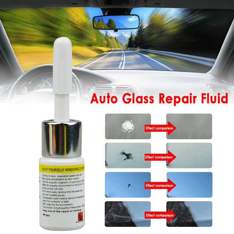 Windshield Repair Kit Quick Fix Car Cracked Glass Windscreen Tool Resin Sealer