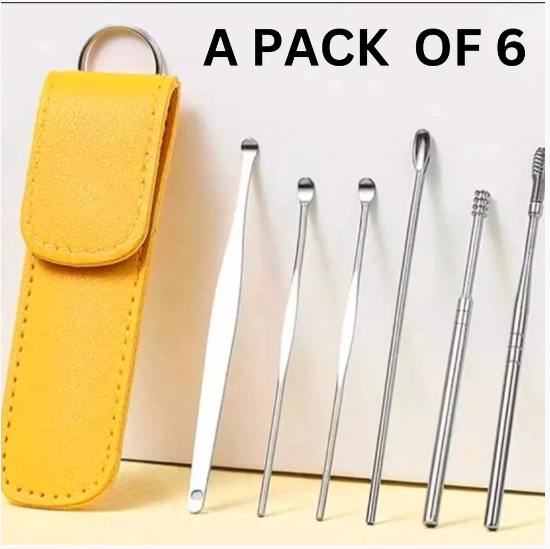 Set Of 6 Ear Pick Earwax Removal Kit, Ear Care Set, Ear Wax Removal Tool