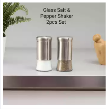 Glass 2 pieces Salt And Pepper Shakers Salt Dispenser Namak Dani