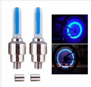 2PCS Car Wheel LED Light Motocycle Bike Light Tire Valve Cap Decorative Lantern Tire Valve Cap Flash Spoke Neon Lamp