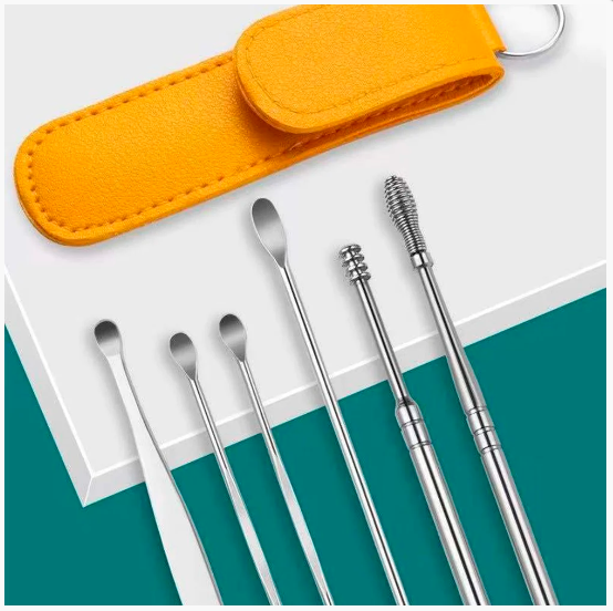 Set Of 6 Ear Pick Earwax Removal Kit, Ear Care Set, Ear Wax Removal Tool