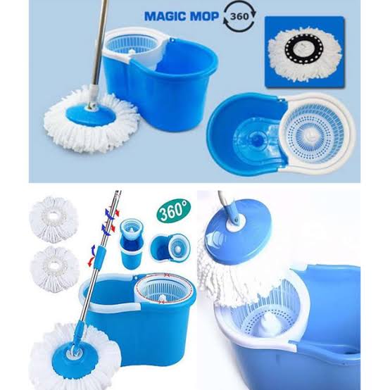 360° Spinning Rotating Magic Spin Floor Mop & Bucket