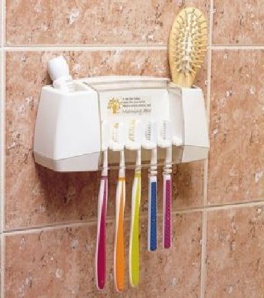 1Pc Multifunctional Toothbrush Holder Family Tooth Brush Storage Creative Bathroom Accessories Storage Rack Commodity Shelf