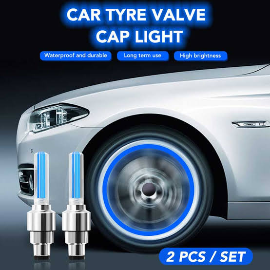 2PCS Car Wheel LED Light Motocycle Bike Light Tire Valve Cap Decorative Lantern Tire Valve Cap Flash Spoke Neon Lamp