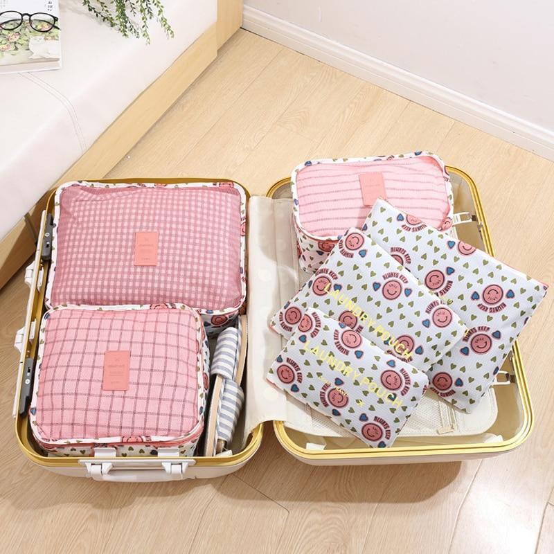 6pcs Travel Organizer Bag and Pouches