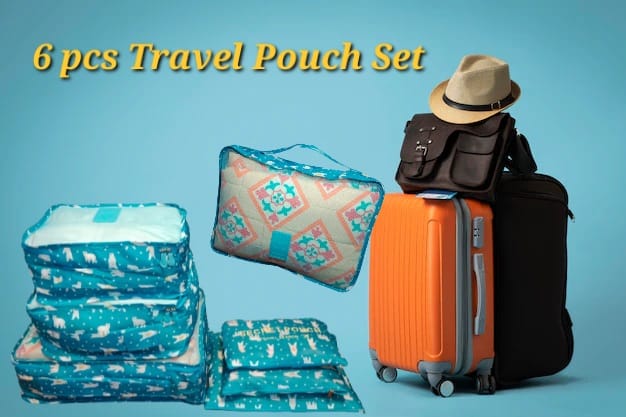 6pcs Travel Organizer Bag and Pouches