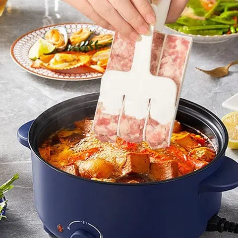 Set of 4 frying Utensils including a fries basket , Meat ball maker , Palet set of 8 Pieces, and 2 oval shaped pickle dishes