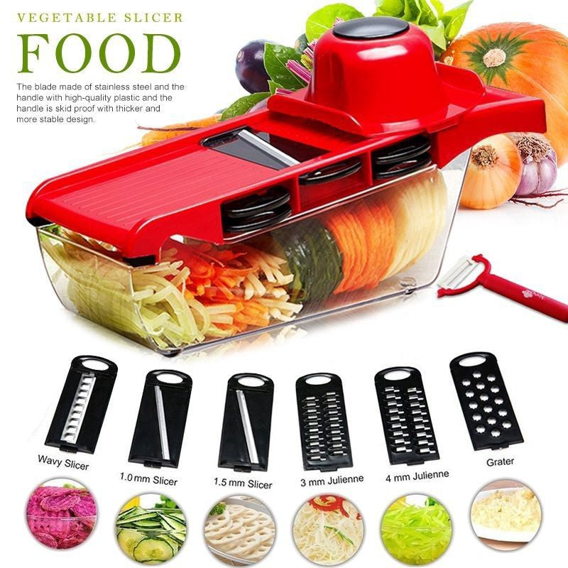 Kitchen Manual Vegetable Cutter Tool 6 Blades Slicer