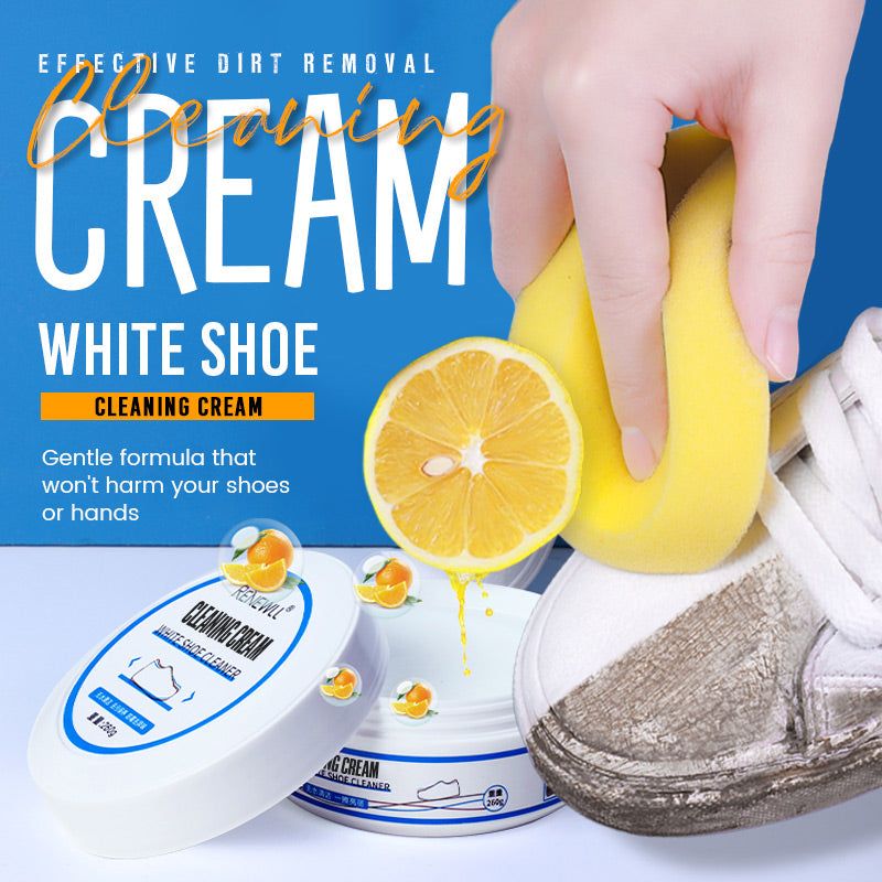 White Shoe Cleaning Cream, 260g Stain Cleansing Cream for Shoe,Re-Color and Polish ( BUY 1 GET 1 FREE )