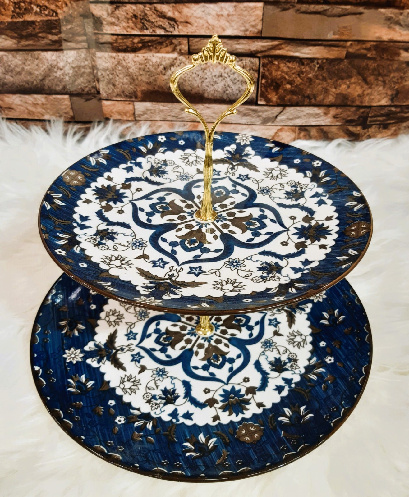 2 Tier wedding birthday teatime decorative ceramic cake stand