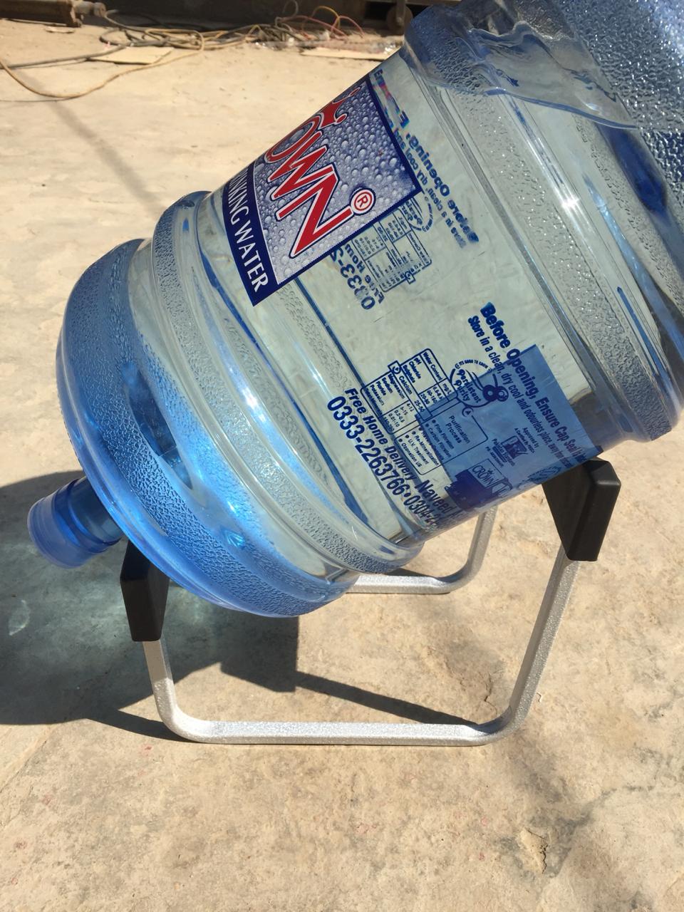 Water Bottle Stand Metal Rack Dispenser with Water Tap – Non-Screw Design