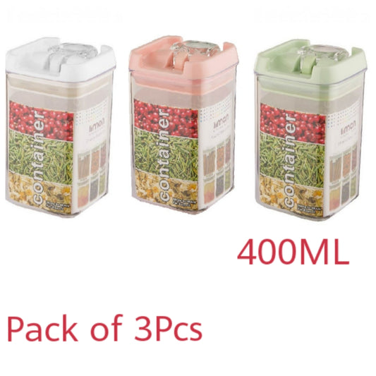 Pack of 3 Pcs - Limon Acrylic Storage jars ( Medium )