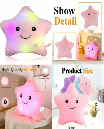 Soft Star Pillow With Glowing LED Light