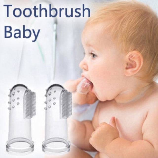 Pack Of 3Pcs Baby Kids Silicon Finger Toothbrush