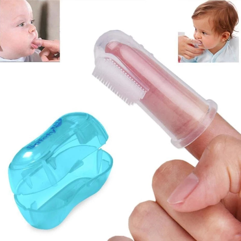 Pack Of 3Pcs Baby Kids Silicon Finger Toothbrush