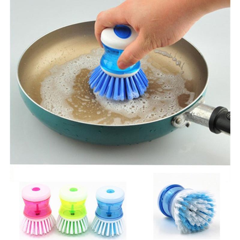 Washing Brush with Liquid Soap Dispenser-Multipurpose