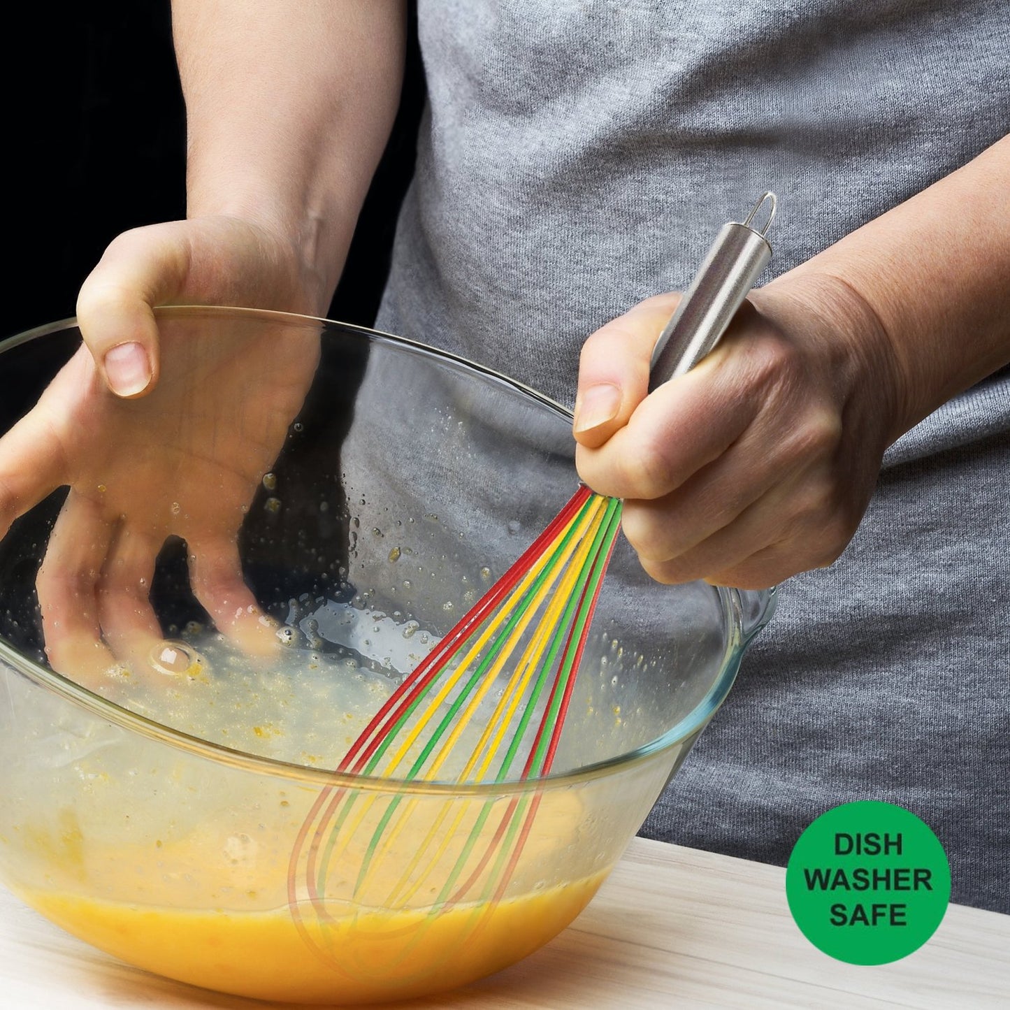 Silicone Whisk with Stainless Steel Handle