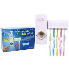 Toothpaste Dispenser with Brush Holder