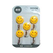 Wall Hanging Hooks Smiley 5pcs