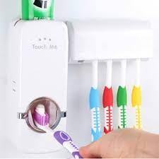 Toothpaste Dispenser with Brush Holder