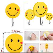 Wall Hanging Hooks Smiley 5pcs