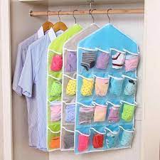 16 Pocket Durable Clear Door Fordable Wardrobe Storage Organizer Hanging Bag