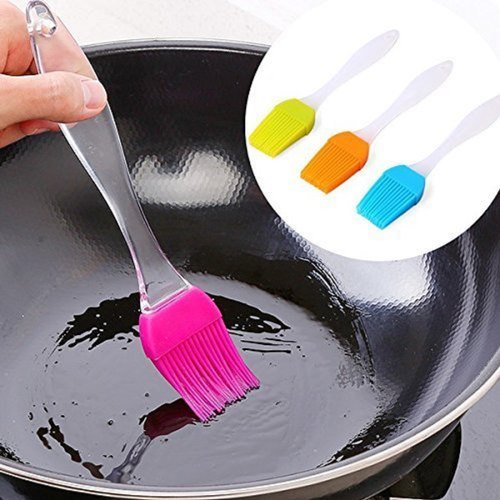 2 Pcs Baking Tools Silicone Oil Brush BBQ Brush Pastry Brush Medium Size Silicone Handle