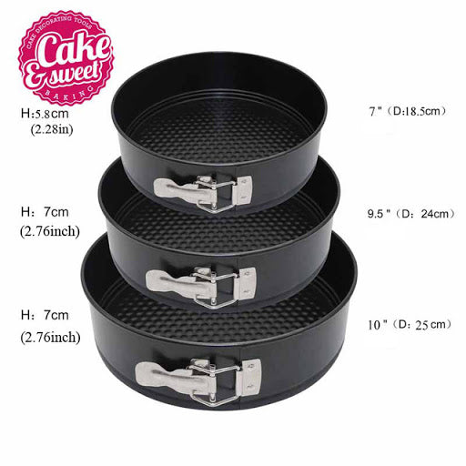 3 Size Non Stick Round Shape Cake Molds